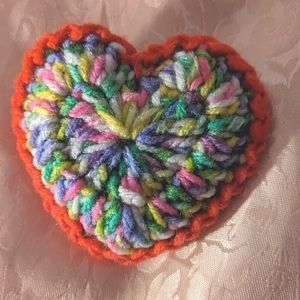 Crochet Heart Pincushion Handmade